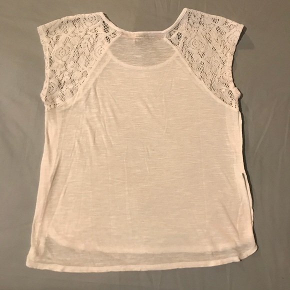 Rue21 White Shirt with Lace Sleeves - Picture 5 of 6